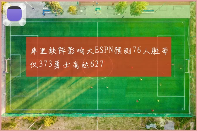 库里缺阵影响大ESPN预测76人胜率仅373勇士高达627